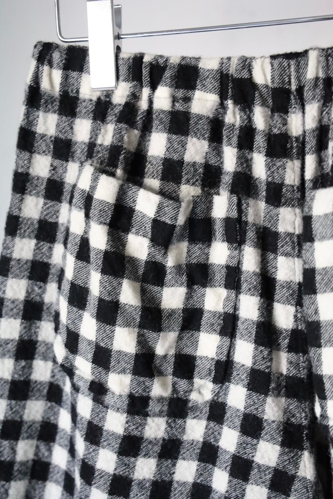 tao 26FW ウールギンガムチェック先染 製品縮絨パンツ(TR-P005-051-1)BLACK×WHITE☆10月2日(金)発売！