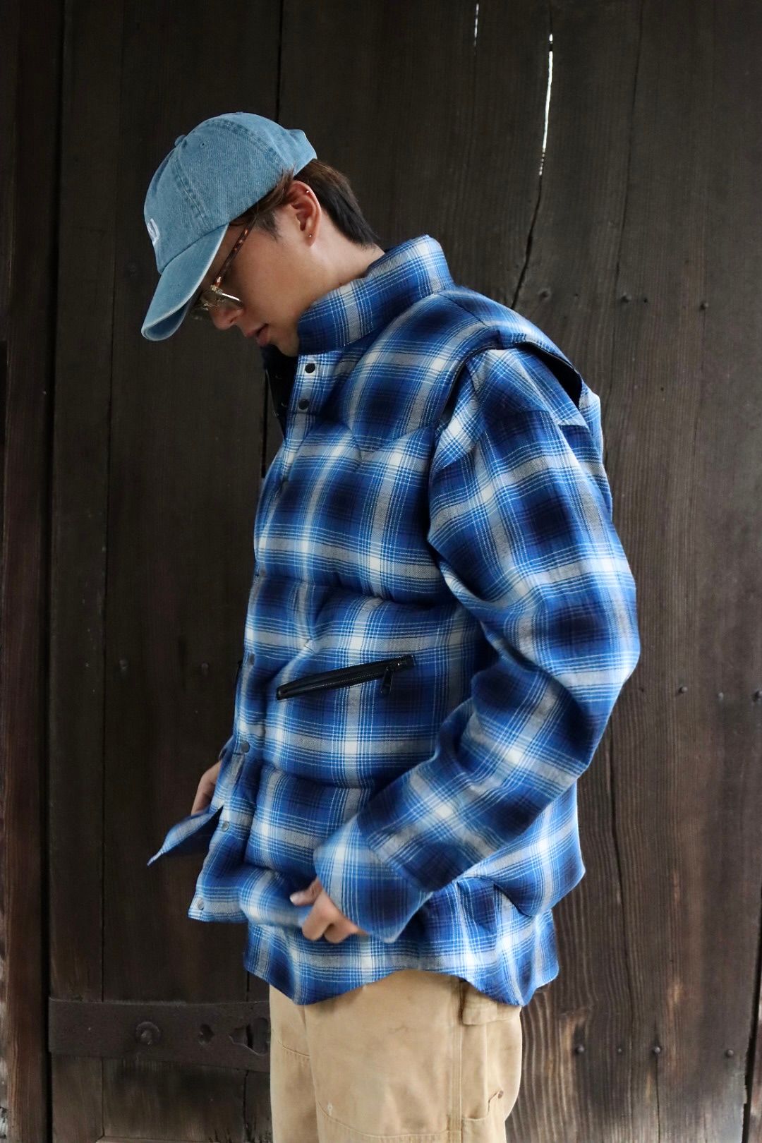RAFU23AW RMFC DOWN VEST W/EMB'D "BLEU"スタイル