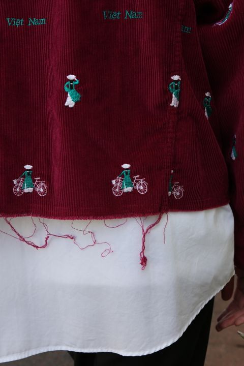 doublet VETNAM EMBROIDERY COURDUROY JACKET PINK style.2020.11.22.