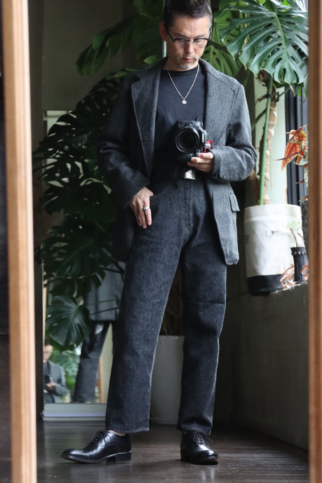 A.PRESSE - アプレッセ24SS Black Washed Denim Pants(24SAP-04 A.PRESSE - アプレッセ24SS Black Washed Denim Pants(24SAP-04