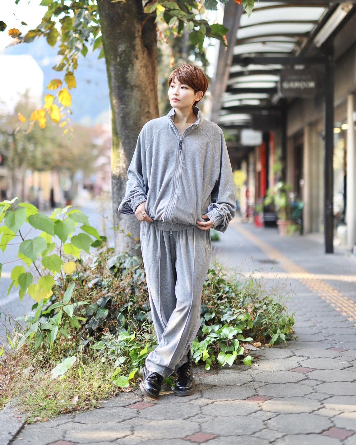 Stripes for creative Wind Breaker セットアップ-