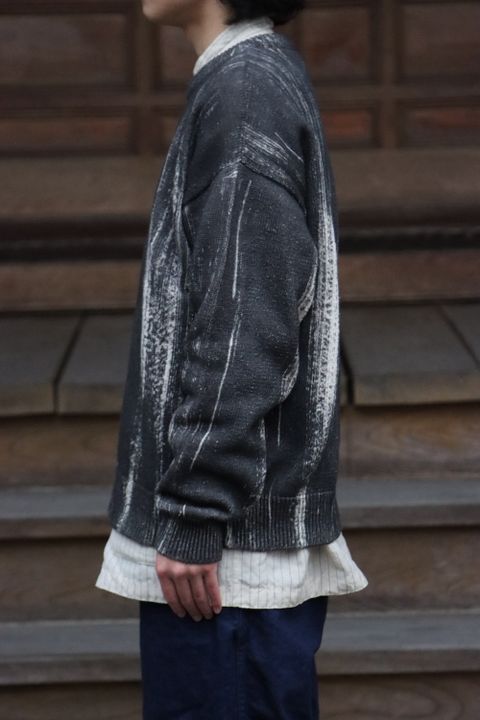YOKE PRINTED COTTON CREWNECK SWEATER(YK22SS0347S) style.2022.02.27.