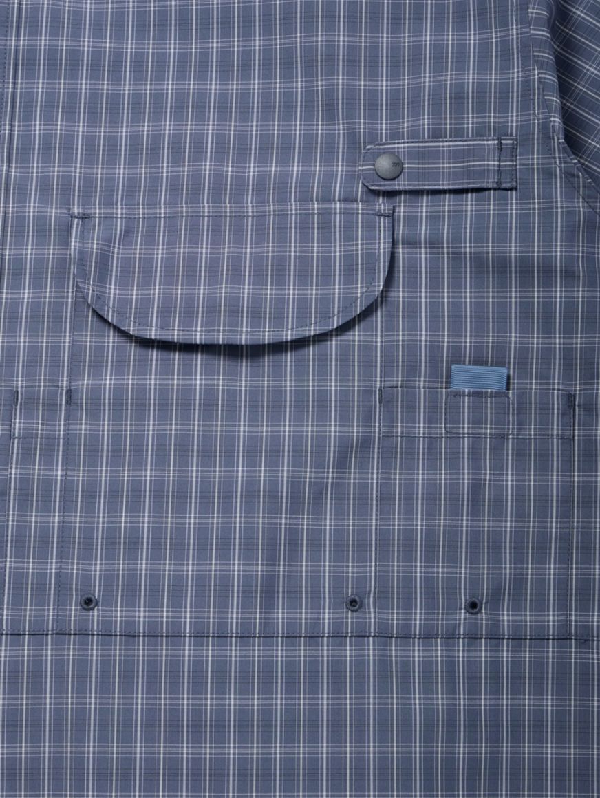 DAIWA PIER39(ダイワピア39) TECH FISHING SHIRT S/S SUMMER PLAID(BE-70026)SMOKE BLUE☆2月21日(土)発売！