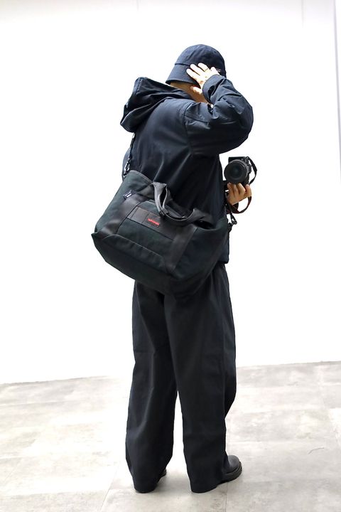 COMME des GARCONS HOMME コムデギャルソンオム26SS ナイロンオックス製品染フーデッドパーカ"BLACK"スタイル