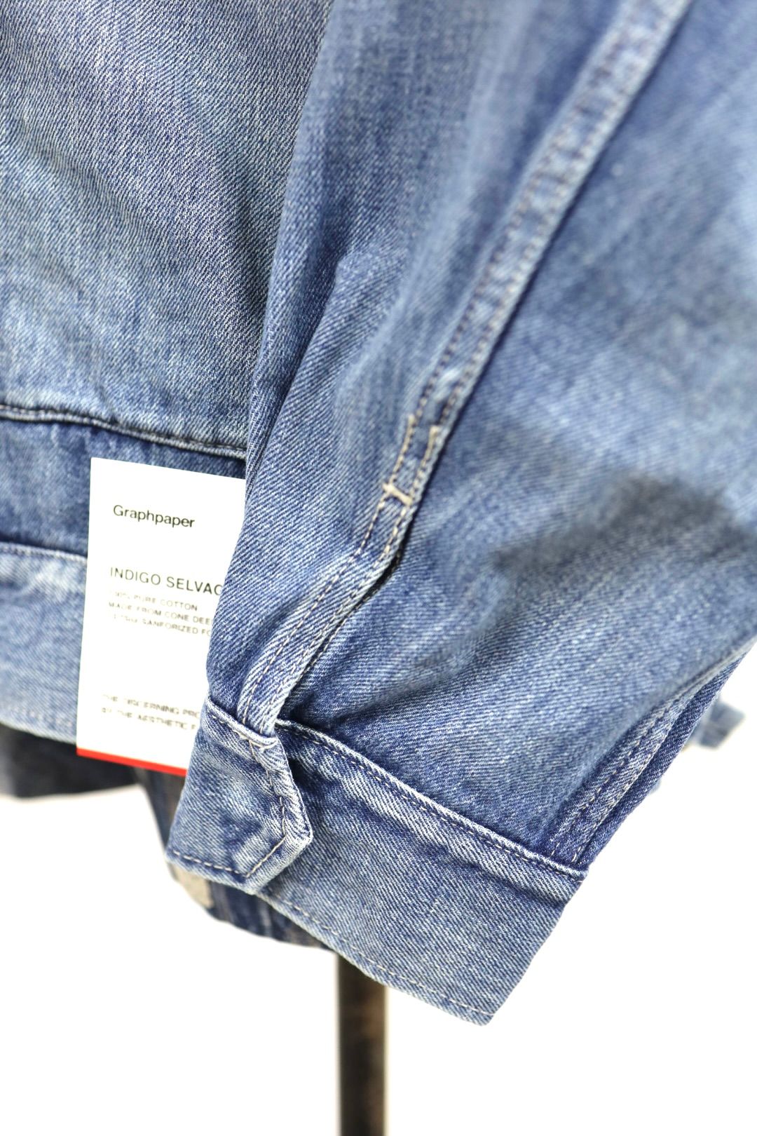 グラフペーパー Selvage Denim Zip Jacket(GU261-20056LB) INDIGO_LIGHT FADE★1月24日(土)発売！