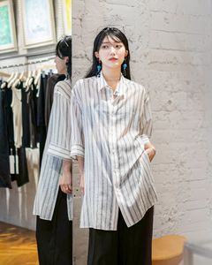 Yohji Yamamoto シアーストライプ レギュラーカラーシャツ (HK-B51-058-1)OFF WHITE☆新作発売！