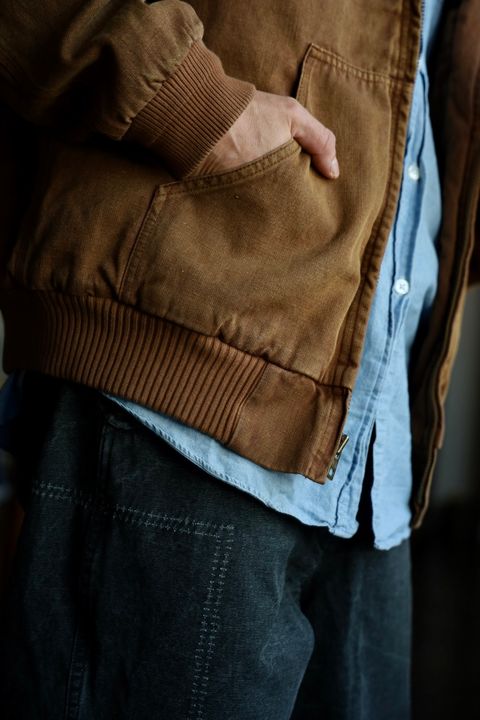 A.PRESSE Silk Linen Hooded Parka"BROWN"スタイル.2025.1.11.