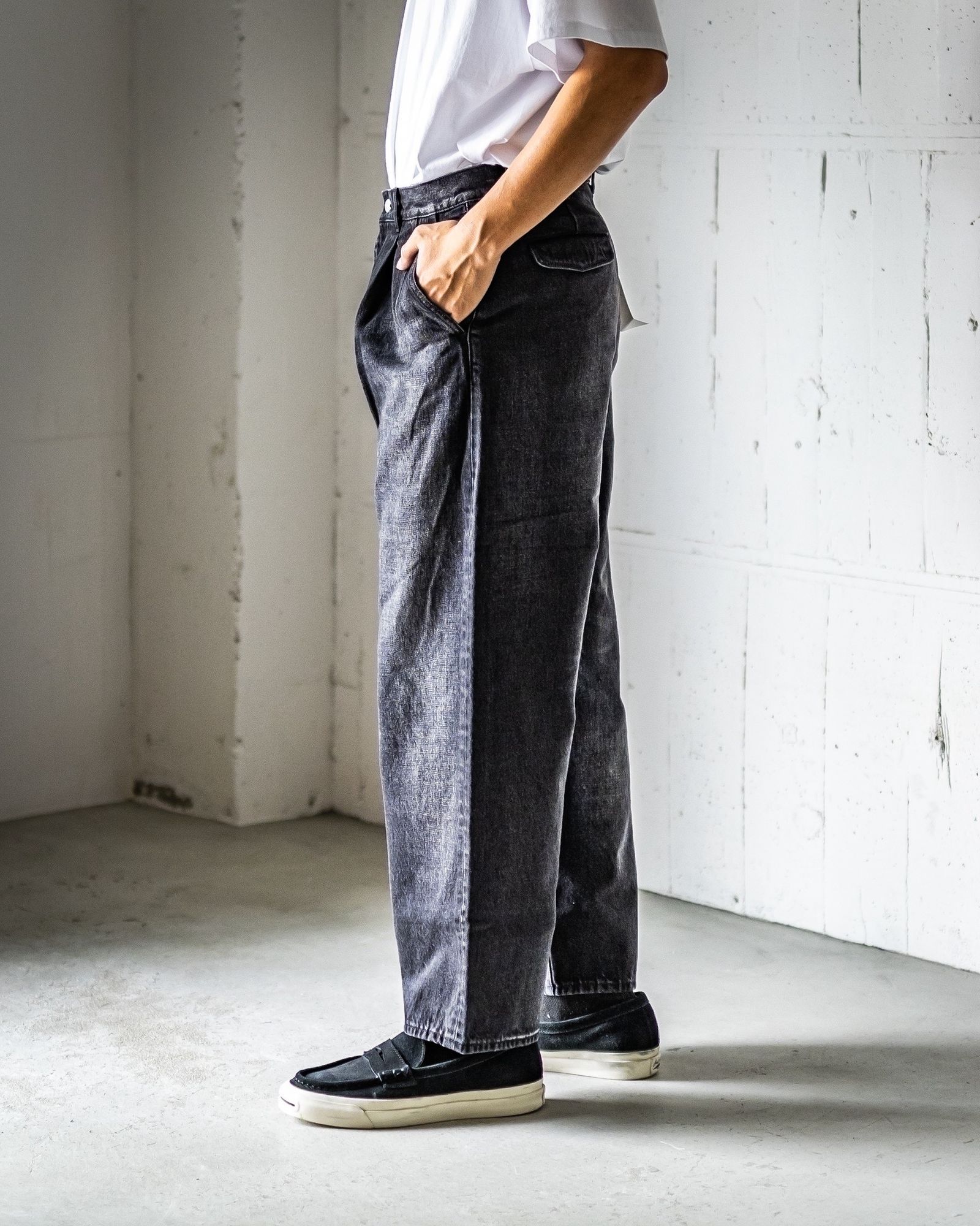 Graphpaper - グラフペーパー25AW Selvage Denim Two Tuck Pants