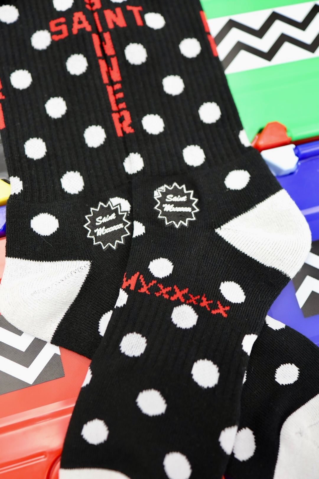 セントマイケル 26SS DOT SOCKS(SM-MK8-0000-100)BLACK★1月10日(土)発売！