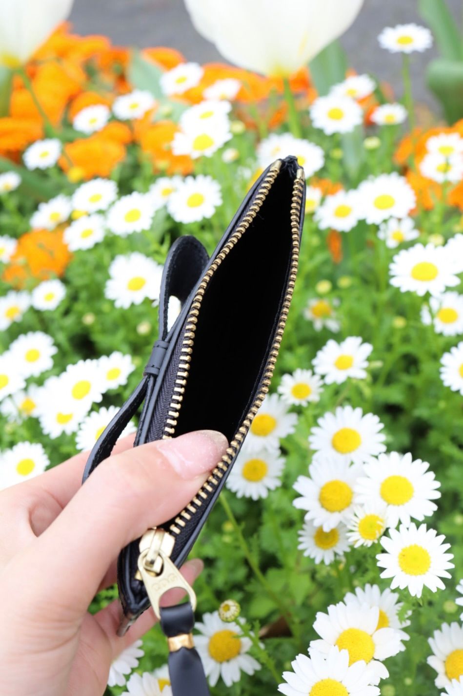 コムデギャルソン 財布Big Bow Zip Pouch(8Z-O810-051)Black