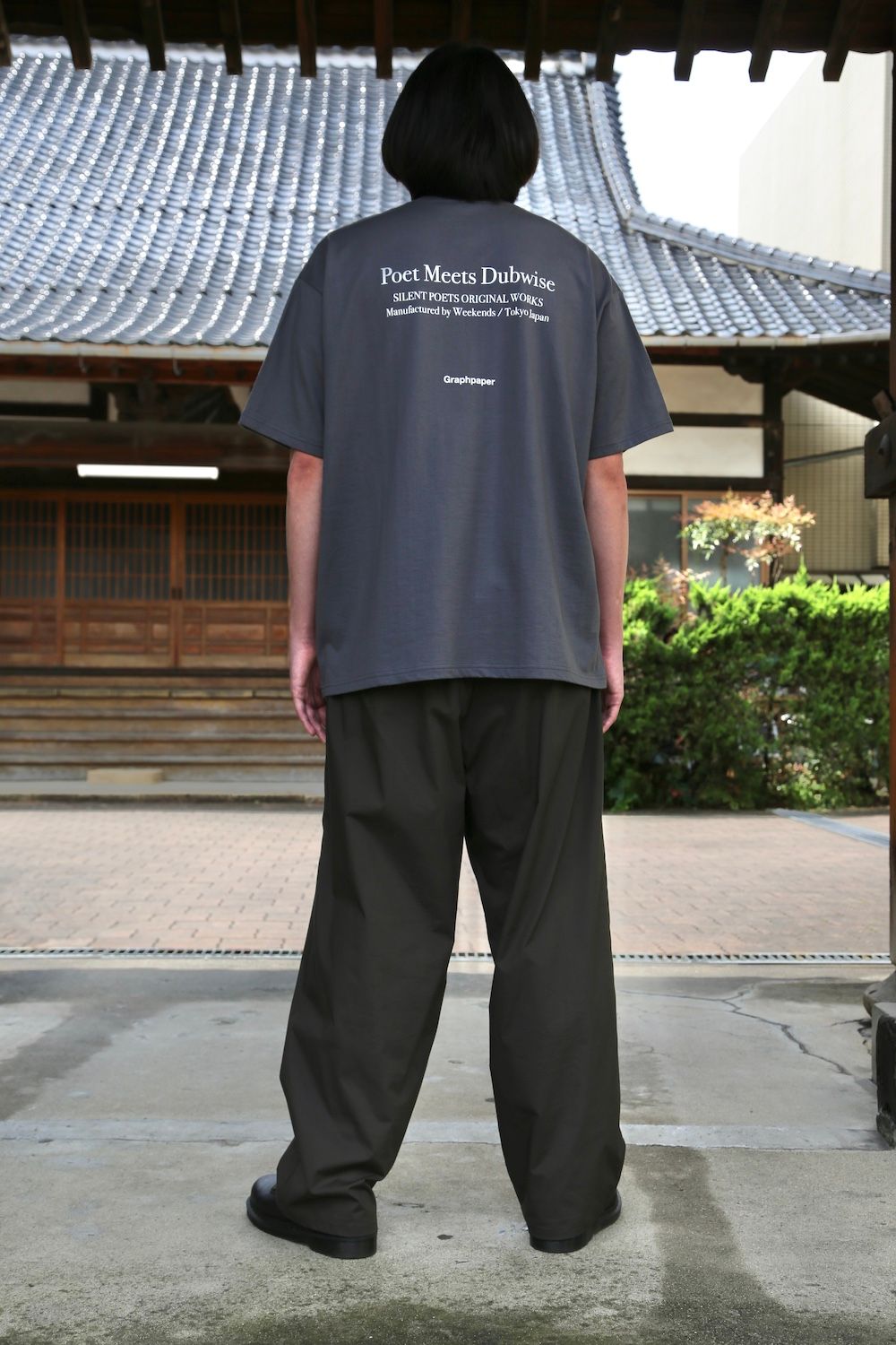 Graphpaper POET MEETS DUBWISE for Graphpaper Oversized Tee “WORDS AND SILENCE” style.2021.4.17.