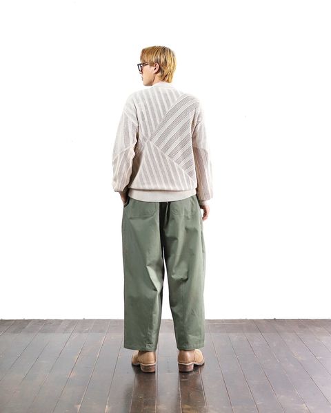 YOKE 新作 COTTON MESH STRIPE ZIP-UP CARDIGAN style.2024.2.23
