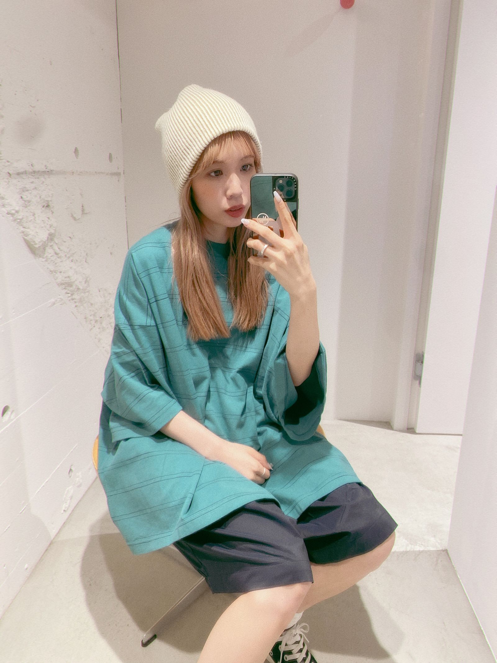 S.F.C 24SS エスエフシー DOUBLE WIDE SIDE STRIPE TEE(SFCSS24CS11)Green×Navy
