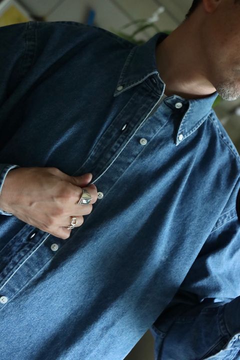 A.PRESSE 22FW BD Denim Shirtスタイル