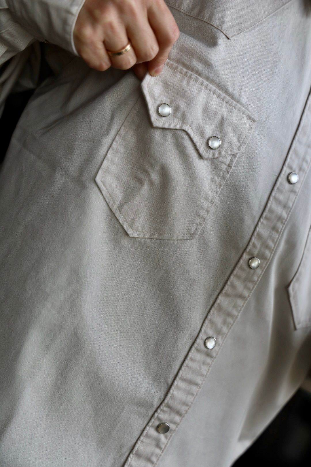 ファウンダ 25SS WESTERN SHIRT(015D251004)BEIGE