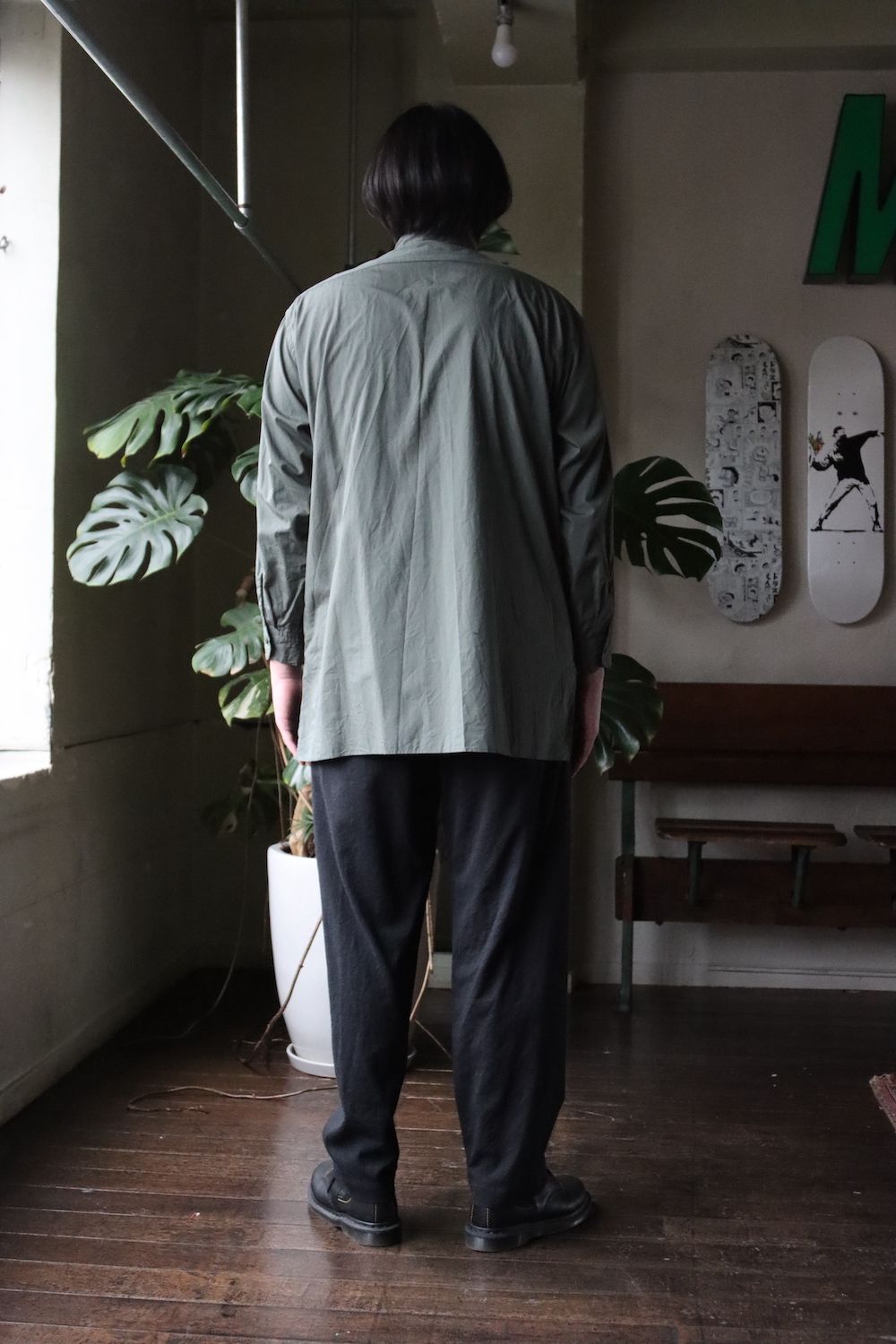 blurhms High Count Chambray Pullover Washed Shirt(BHS22S014) style. 2022.01.24.