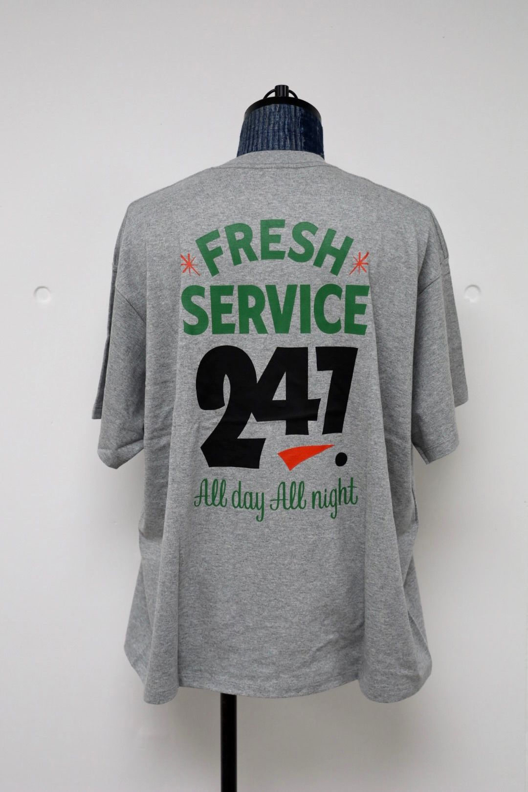 フレッシュサービス CORPORATE PRINTED S/S TEE "ALL DAY ALL NIGHT"(FSC261-70152)H.GRAY☆4月18日(土)新作発売！