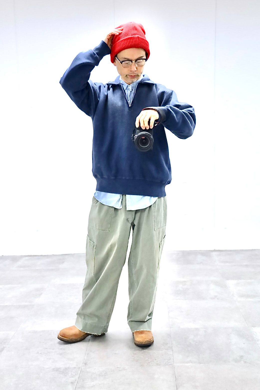 アプレッセ 2026 STYLE1 Vintage Half Zip Sweatshirt(26SAP-05-12)BLUE☆12月27日(土)発売！