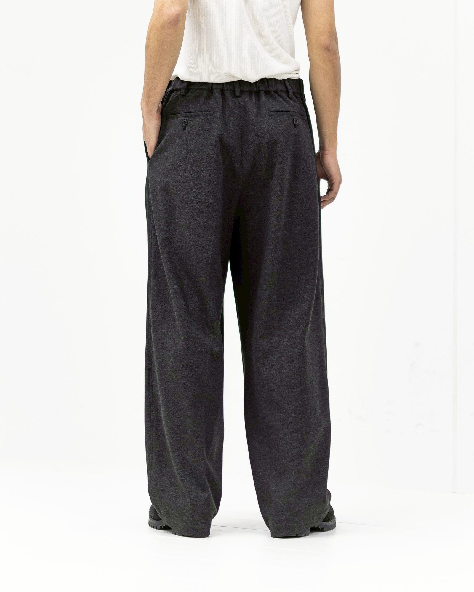 グラフペーパー 25AW SIDOGRAS Melange Ponte Wide Slacks(GM254-40052) GRAY☆11月29日(土)発売！