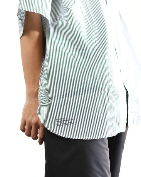 FreshService 24SS CORPORATE UNIFORM S/S SHIRT(GREEN STRIPE) style 2024.3.8