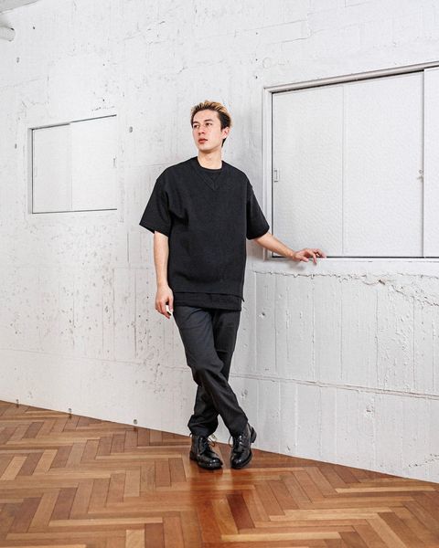 COMME des GARCONS HOMME 異素材切り替えS/S Tシャツ(BLACK)Tシャツ スタイル 2月8日(土)新作発売！