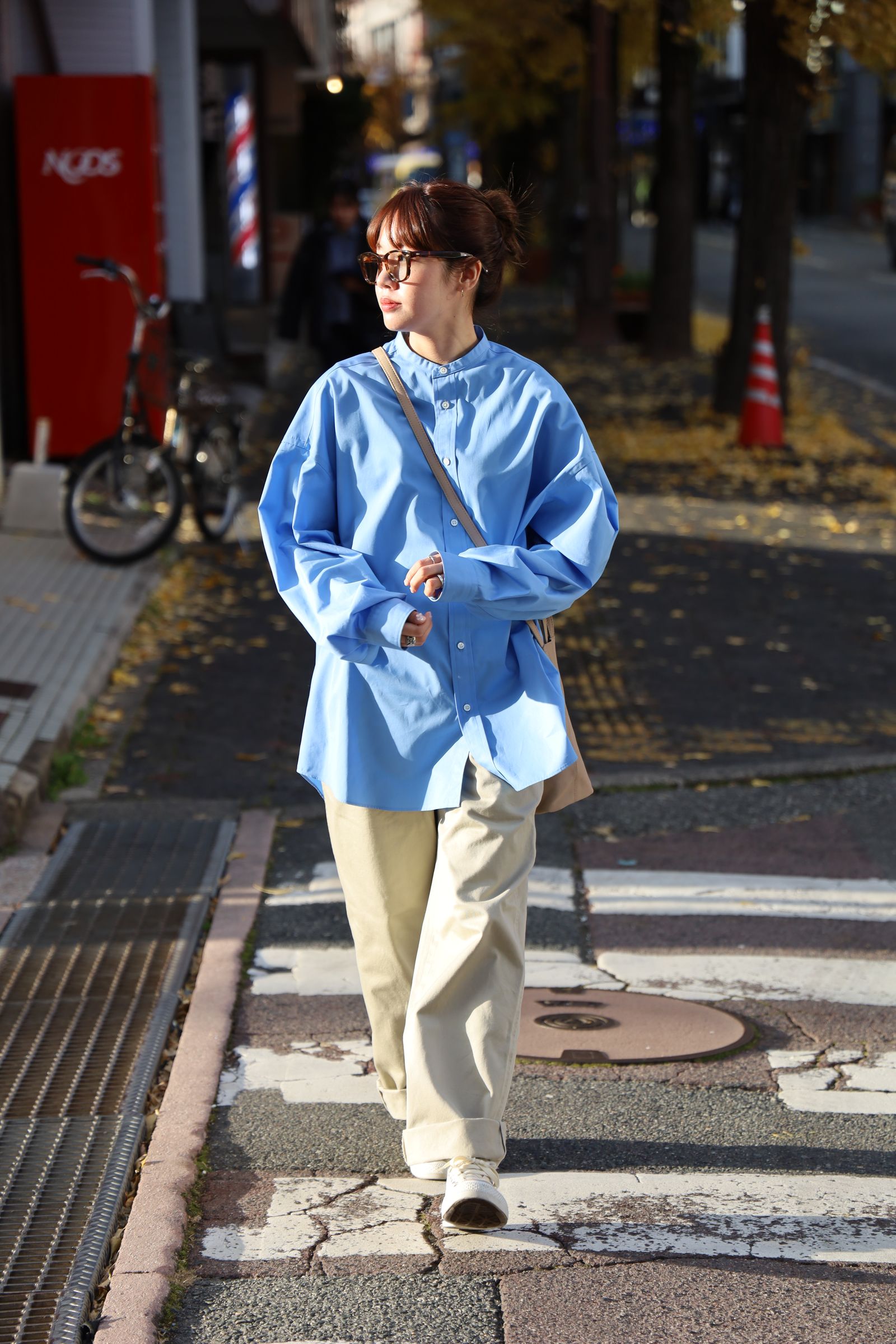 Graphpaper - Graphpaper 25SS WOMENS High Count Broad L/S Graphpaper - Graphpaper 25SS WOMENS High Count Broad L/S