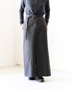 blurhms Women's 25FW Cotton Serge Belted Skirt(BHSW25F7)InkBlack