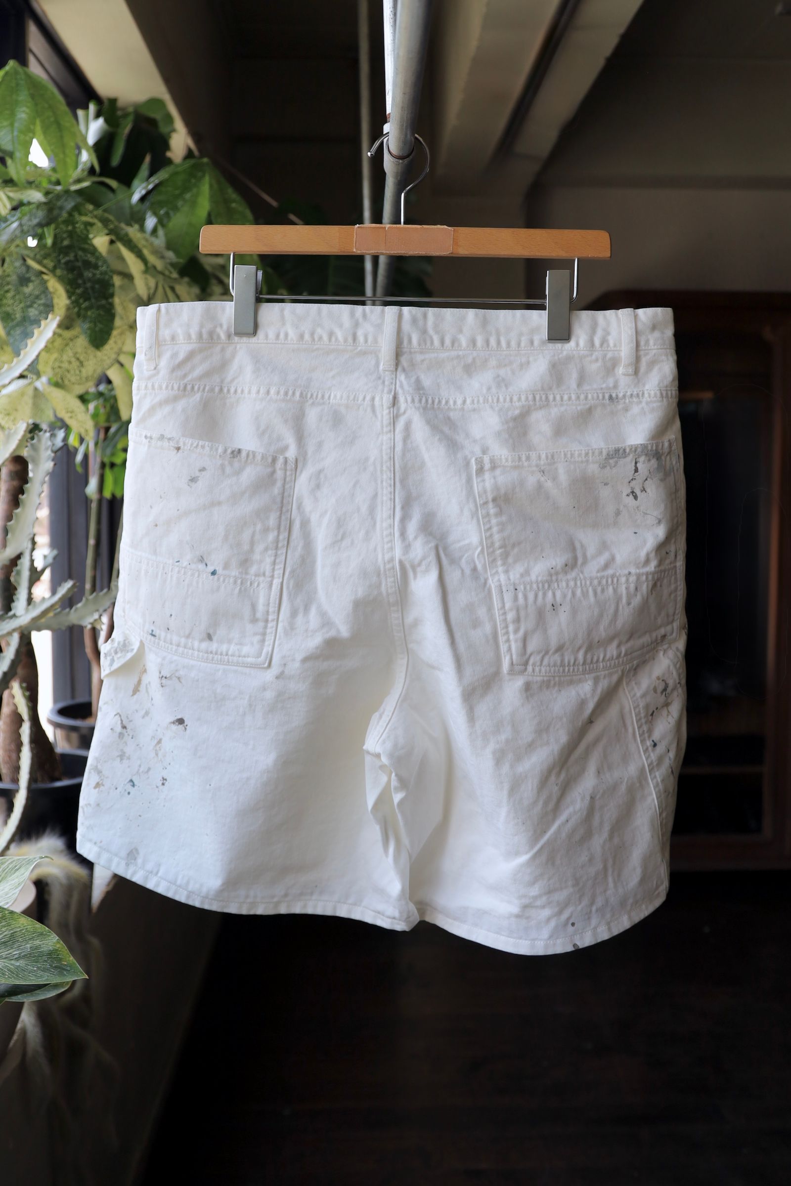 BOW WOW バウワウ PAINTER'S  SPLATTER SHORTS(BW251-PSS)WHITE PANTED