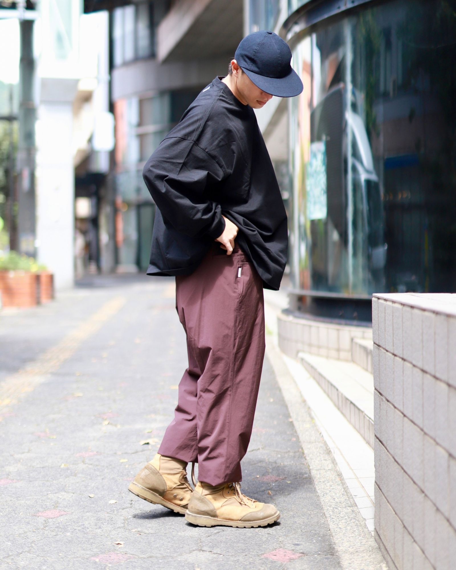 WIDE TAPERED EASY PANTS-