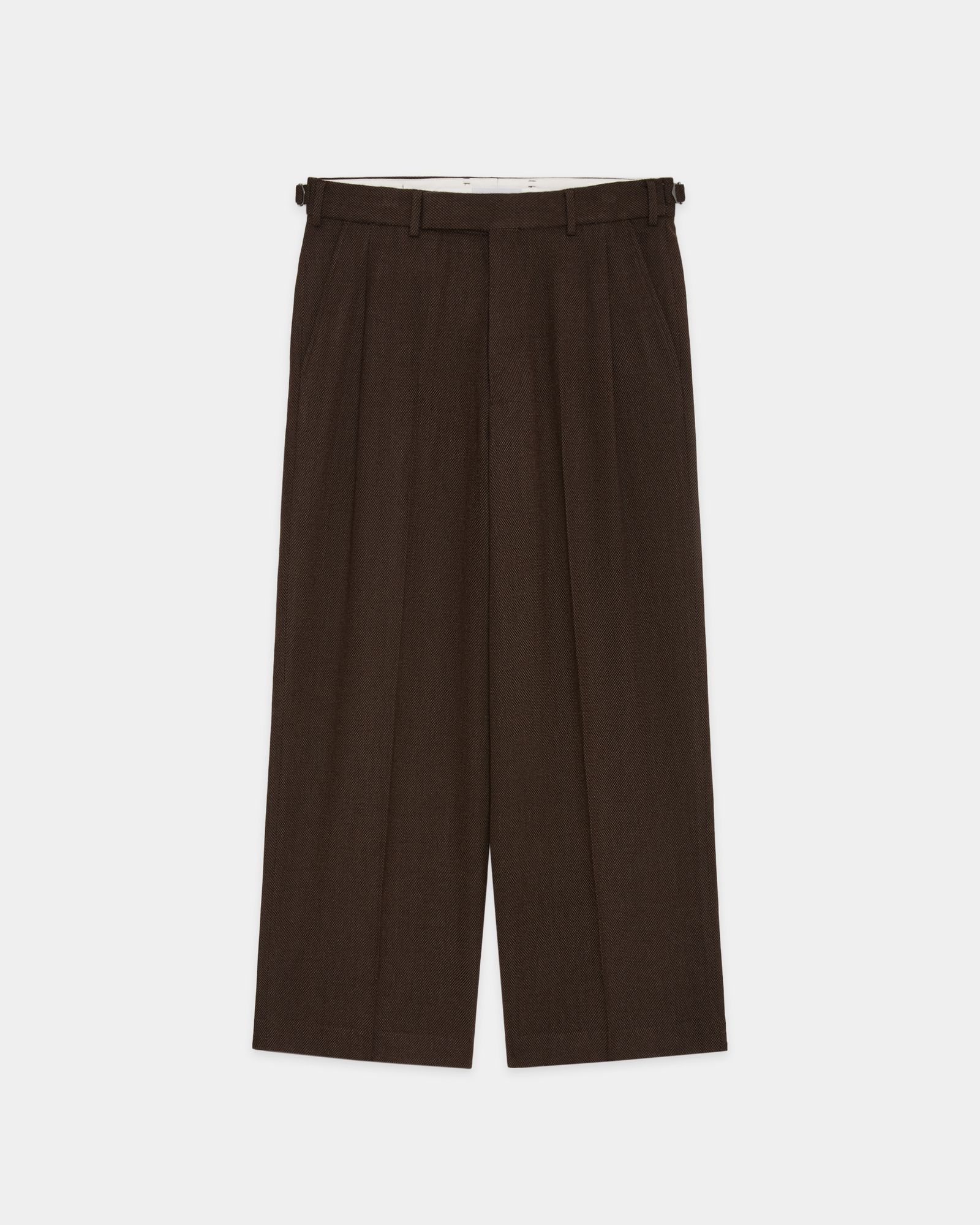 マーカ 26AW SINGLE PLEAT WIDE TROUSERS(M26C10PT02C)BROWN BIRD’S-EYE☆新作発売！
