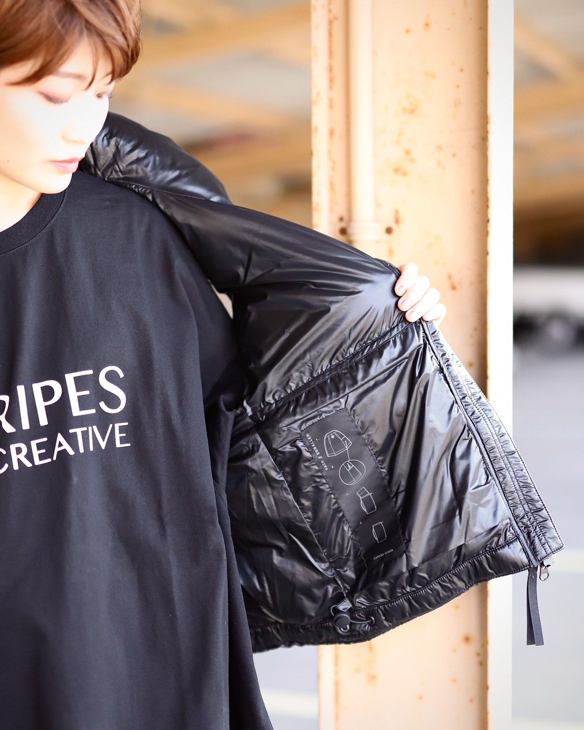カナダグースレディース CYPRESS PUFFER VEST BLACK LABEL(2257WB) BLACK☆新作発売！