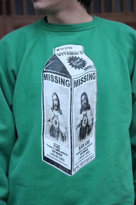 ©SAINT M×××××× 22SS SAINT TEARS ON THE MLK CTN SWT SH"GREEN"style.