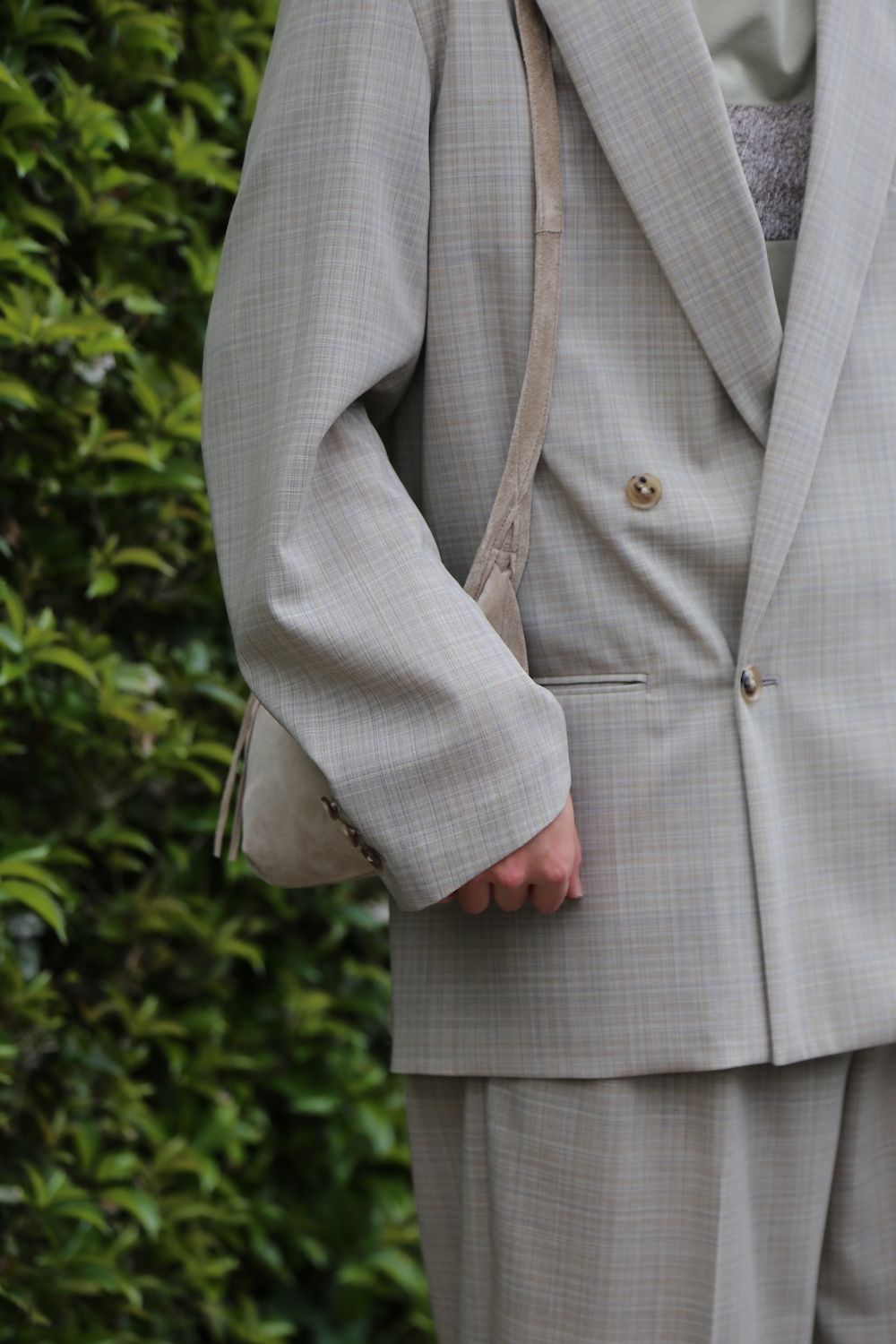 YOKE SIDE OPEN COUBLE-BREASTED JACKET(YK21SS0193J) style. 2021.04.23.