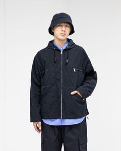 コムデギャルソンオム26SS ナイロンオックス製品染フーデッドパーカ(HQ-J003-051)BLACK☆新作発売！