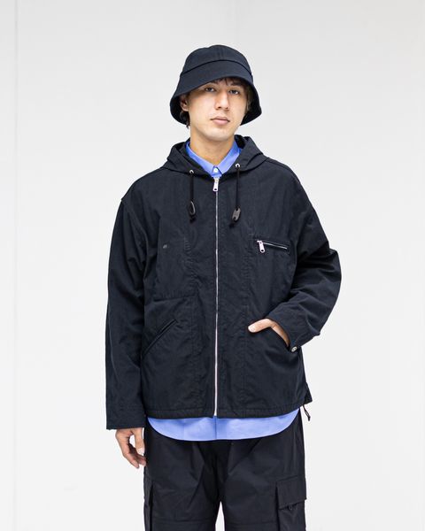 コムデギャルソンオム26SS ナイロンオックス製品染フーデッドパーカ(HQ-J003-051)BLACK☆2月6日(金)発売！