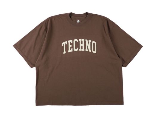 イズネスミュージック 25SS TECHNO FLOCKY PRINT T-SHIRT(IMP5_11_FLTECHNOT01)BROWN