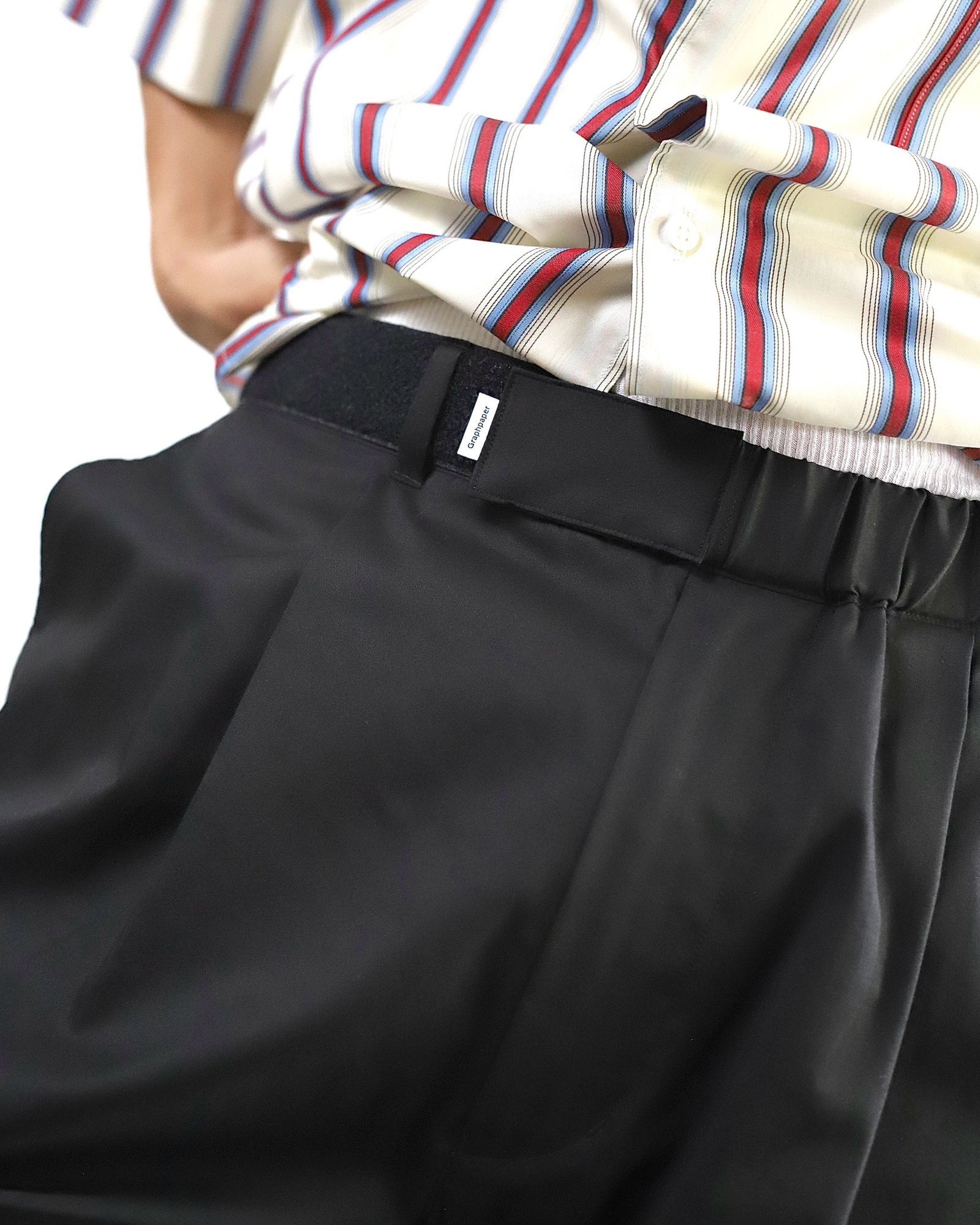 グラフペーパー Solotex Twill Wide Chef Shorts(GM252-40006B)BLACK