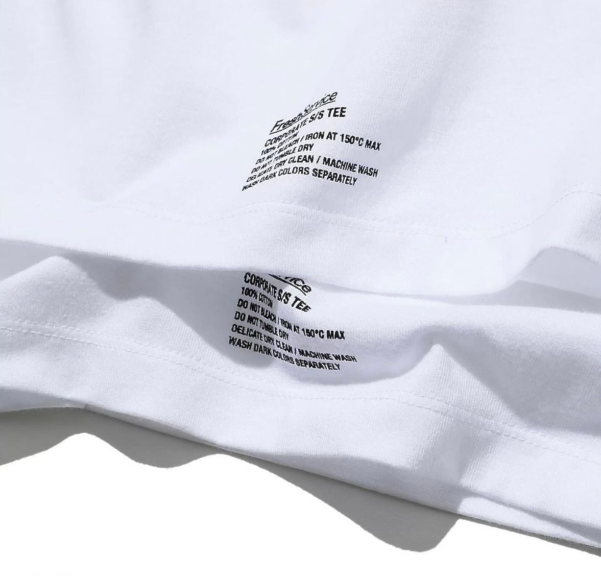 フレッシュサービス パックTシャツ 2-PACK CORPORATE S/S TEE (WHITE)