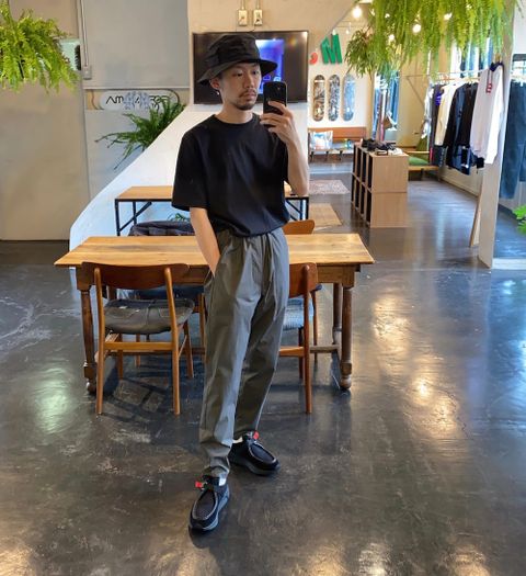 Graphpaper Stretch Typewriter Slim Chef Pants "GRAY"Style.2020.7.28.