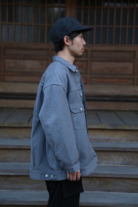 Graphpaper Colorfast Denim Blouson"GRAY"Style.2020.11.28.