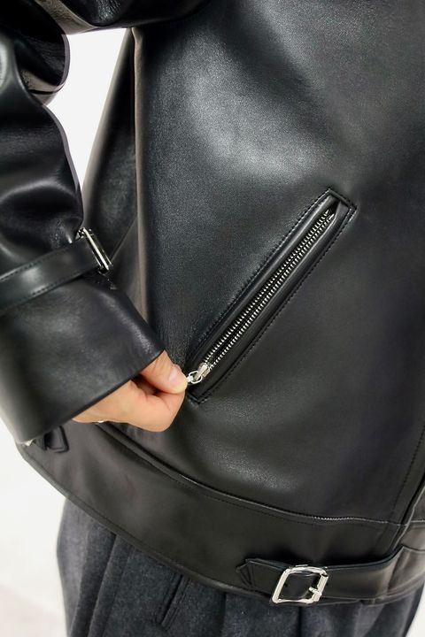 A.PRESSE 2026 STYLE1 Leather French Riders Jacketスタイル