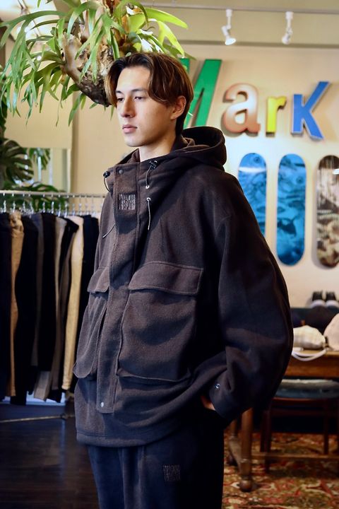 S.F.C 新作FLEECE HOODIE JACKET"BLACK"スタイル