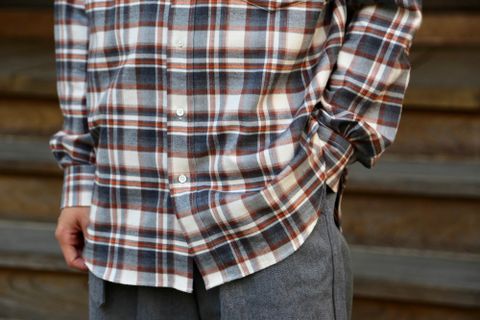 Graphpaper THOMAS MASON for GP Check B.D Box Shirt style.2020.10.4.