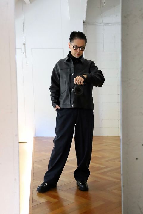 A.PRESSE 1st Type Leather Jacketスタイル