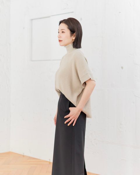 Graphpaper 25SS 新作 Linen Solotex S/S Mock Neck Knit style.2025.3.12