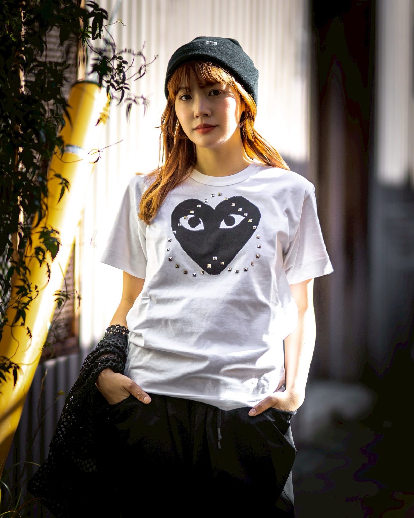 PLAY COMME des GARCONS 新作BLACKエンブレムメッシュTシャツ style.2025.12.6