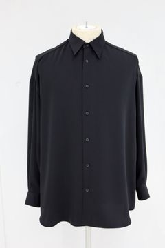 グラフペーパー26SS WOMENS Satin Oversized Regular Collar Shirt(GL261-50077B)BLACK☆1月10日(土)発売！