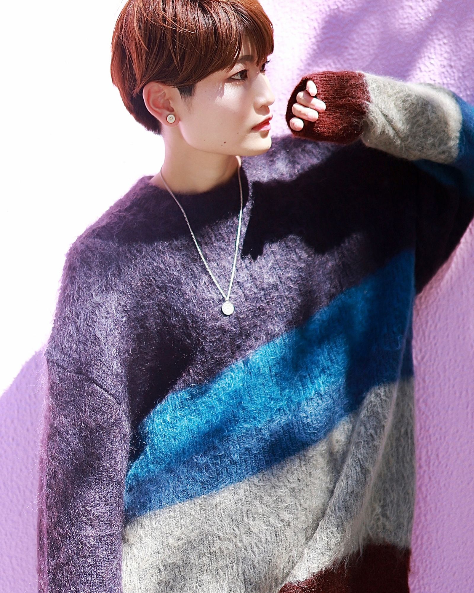 YOKE - ヨーク23AW MOHAIR BORDER CREWNECK SWEATER(YK23FW0572S YOKE - ヨーク23AW MOHAIR BORDER CREWNECK SWEATER(YK23FW0572S