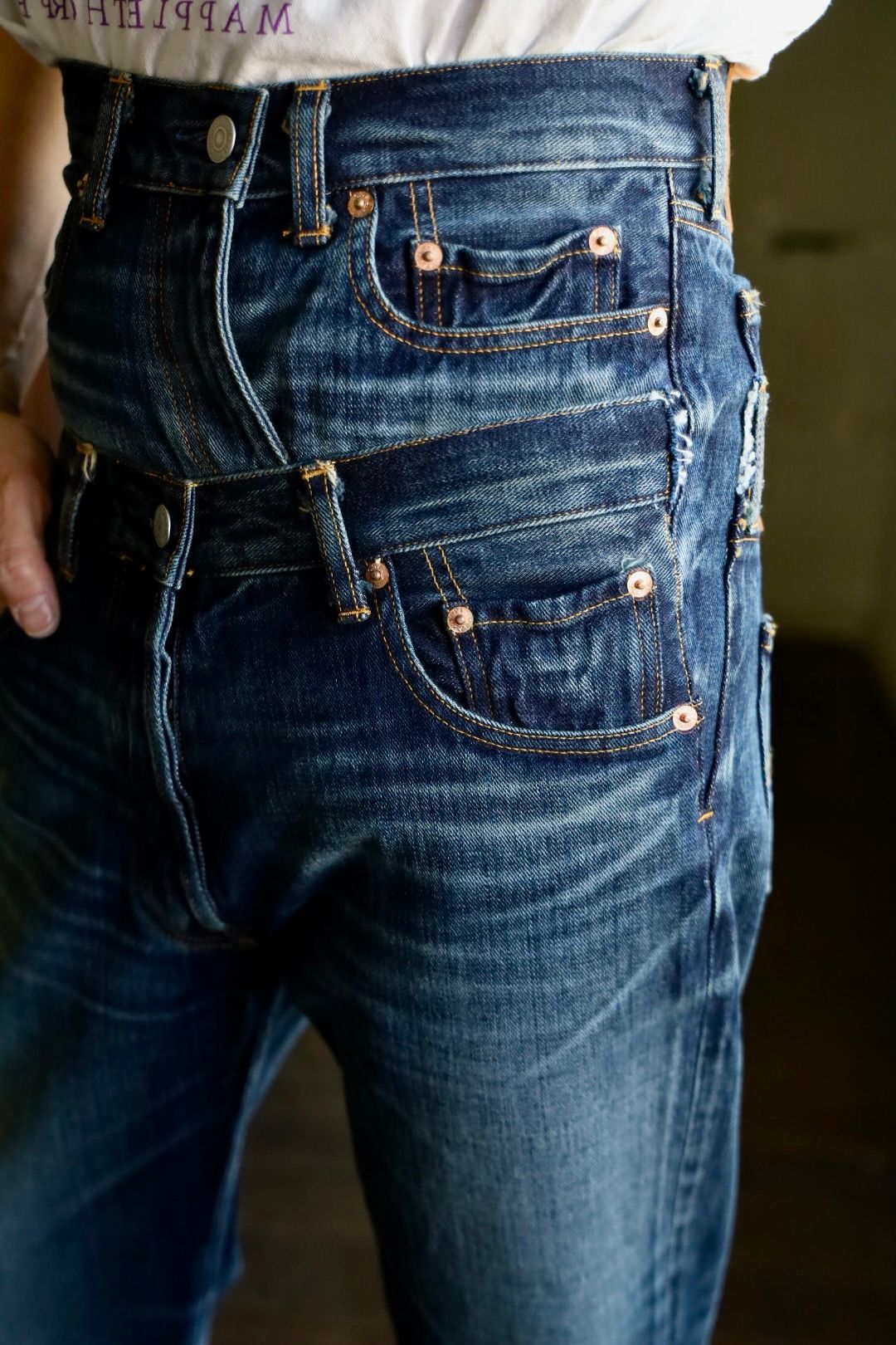 JUNYA WATANABE MAN ダブルウエストLevi's Wネームデニムスタイル.2025.4.12.