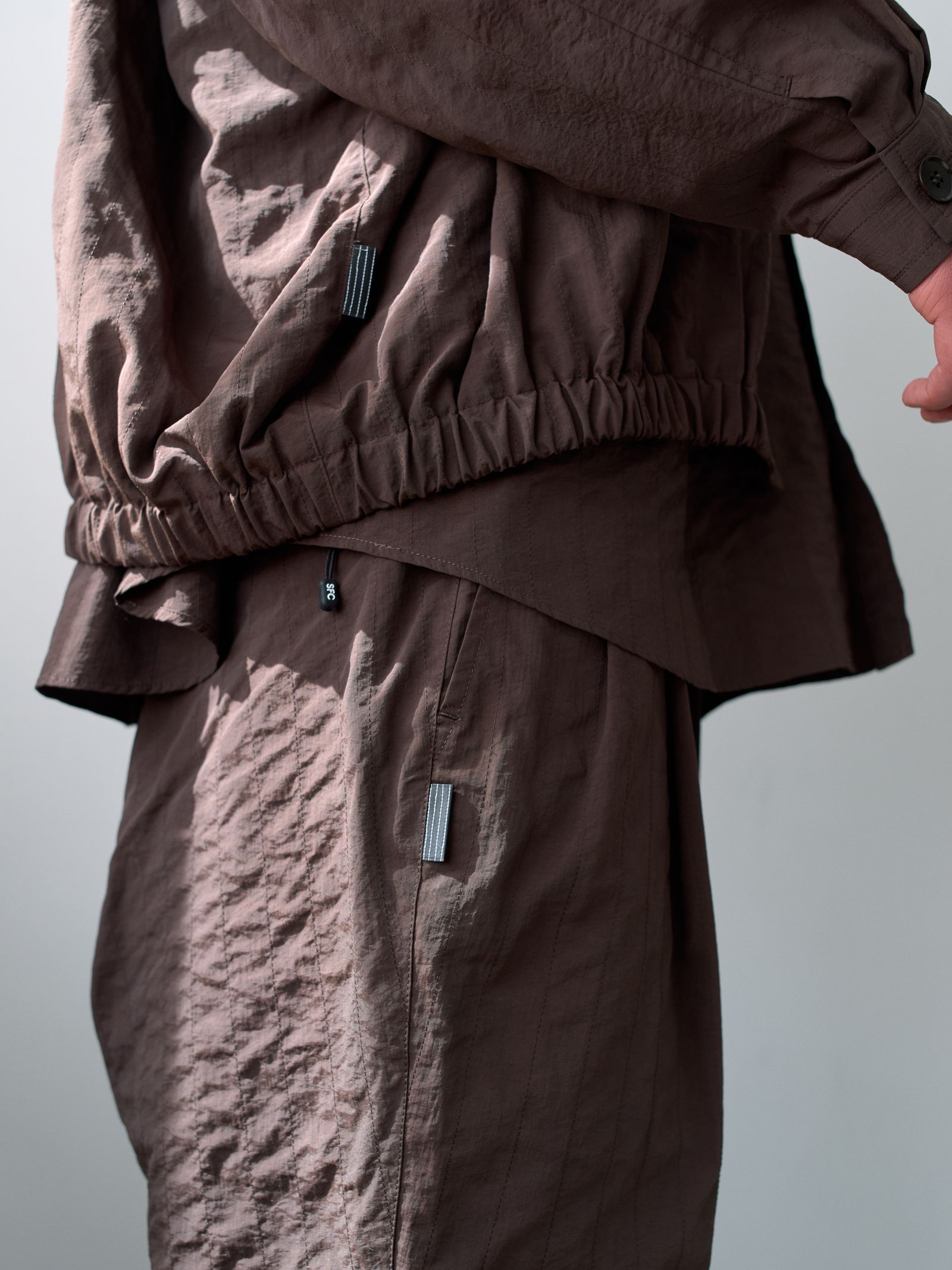 S.F.C 25FW エスエフシー SFC NYLON STITCHED SHIRTS (SFCFW25S01)D Brown